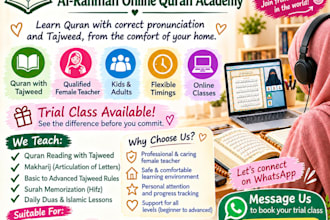 teach quran with tajweed online for kids and adults