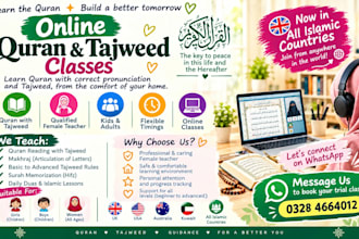teach quran with tajweed online for kids and adults