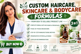 formulate natural haircare, shampoo formula, skincare, bodycare cosmetic product