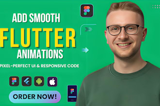 add custom flutter animations, transitions, interactive UI
