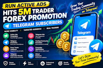 run active ads hits 5m trader forex promotion telegram subscribers