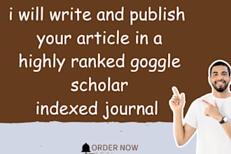 write and publish a research article in a peer reviewed indexed journal