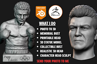 sculpt 3d head likeness miniature character sculpture for 3d printing stl obj