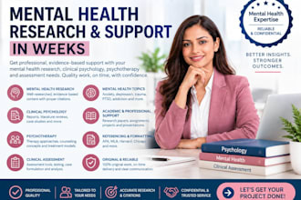 do mental health research, clinical psychology, psychotherapy and assessment