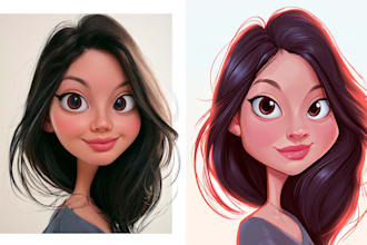 a custom cartoon caricature illustration for you