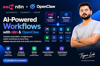 build ai powered workflows using n8n and openclaw automation