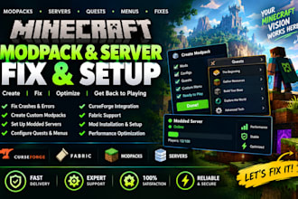 fix create minecraft modpack modded server quests menu crashe curseforge fabric
