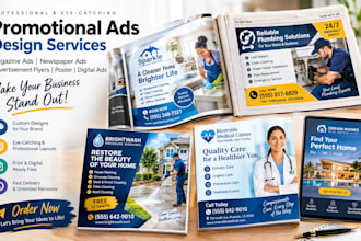 promotional magaizne ad, newspaper ad, advertisement flyer, poster digital ad