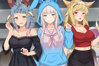 draw anime style nsfw fanart ecchi bara lewd and original characters