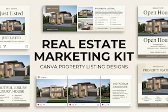 create a canva real estate listing marketing kit for your property