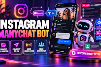auto commenting instagram bot,ig automate bot,ig livestream bot,manychat chatbot