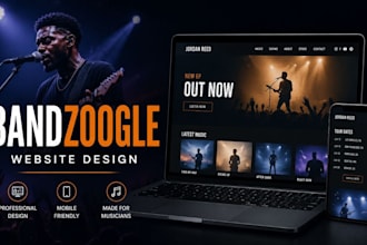 design a professional bandzoogle, wordpress music website