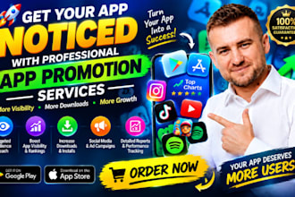 do mobile app promotion to get app install, app review