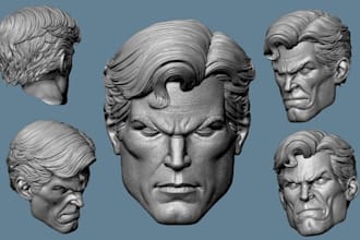 sculpt realistic printable 3d head bust face likeness model portrait in zbrush