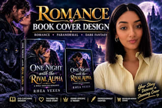 design romance book cover design paranormal, dark and fantasy book cover design
