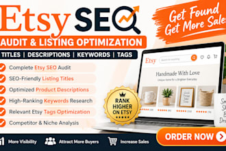 fix etsy SEO audit  listing titles description optimization keywords tags