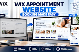 design a wix booking website with appointment scheduling