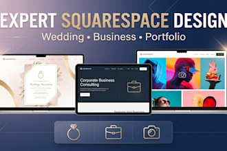 design a squarespace wedding, business, portfolio or square online website