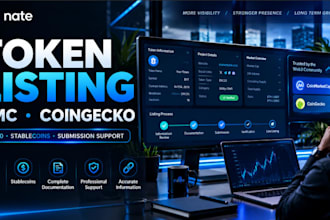 list your erc20 token and stablecoin on coinmarketcap or coingecko