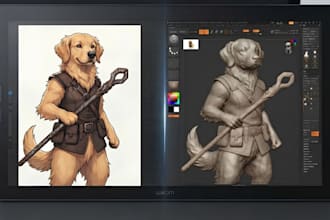 convert 2d image to 3d character model for 3d printing anime toy miniature stl