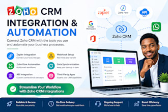 integrate zoho CRM with zapier, zoho flow, apis and webhooks