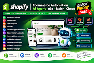 shopify ecommerce automation ai agent n8n zapier claude black friday sale