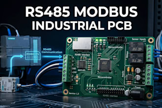design rs485 modbus industrial automation controller pcb