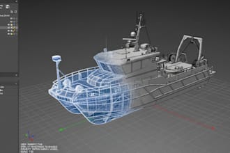 design  2d and 3d marine cad models for boat and vessels