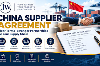 draft china supplier agreement for china factories quality delivery and ip terms