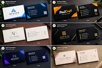 create a professional double sided business card