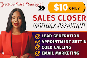 be sales closer sales representative salesperson b2b leads virtual assistant sdr
