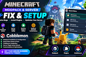 fix develop minecraft modpack server plugin bug mod pack quests menu cobblemon