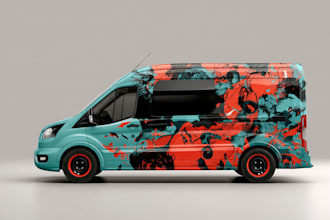 design car wrap, vehicle wrap design