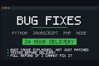 fix bugs and errors in your python, javascript or PHP code