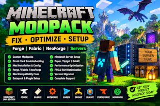 create, fix and optimize minecraft modpacks, forge, fabric, neoforge and server