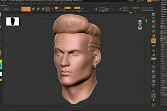 create realistic 3d head model, 3d face, printable 3d head sculpt and 3d bust