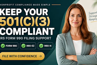prepare and file nonprofit irs form 990, 990 ez or 990 n