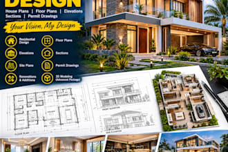 design residential house floor plan architectural drawings