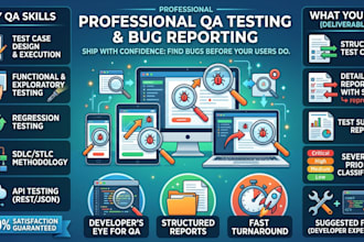 perform thorough QA testing and deliver detailed bug reports