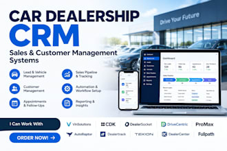 setup vinsolutions cdk dealersocket drivecentric promax autoraptor dealertrack