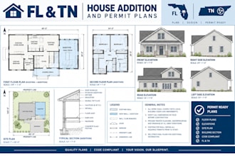 draw fl  tn house addition and permit plans