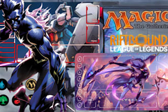 design custom halloween christmas tcg playmat, anime playmat and card game art