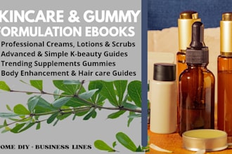 provide a ready made skincare and gummies formulation ebook
