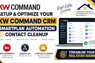 setup kw command CRM smartplan automation contact cleanup for real estate agent