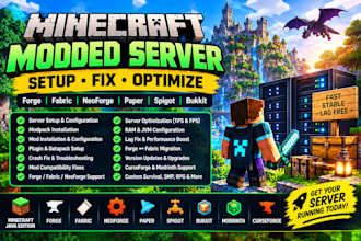 setup, fix and optimize your minecraft modded server, forge, fabric and neoforge