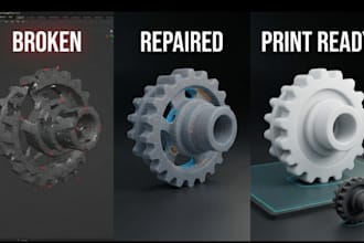 fix stl file repair 3d scan cleanup nonmanifold mesh error slice for 3d printing