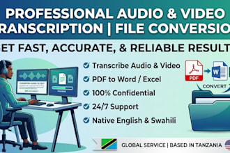 do fast audio transcription, video transcription, and file conversion