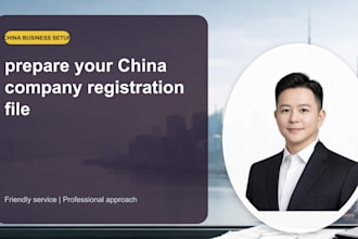 help you prepare to register a company in china