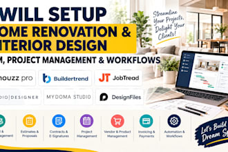setup houzz pro buildertrend jobtread studio designer mydoma design manager