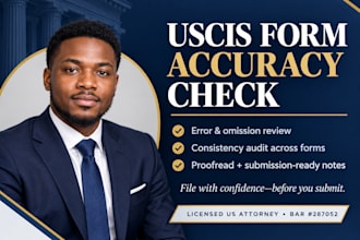 proofread and legally review your uscis immigration forms and documents